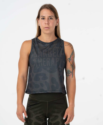 BARBELL THERAPY CROP TANK A/G
